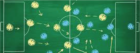 サッカーチームの練習